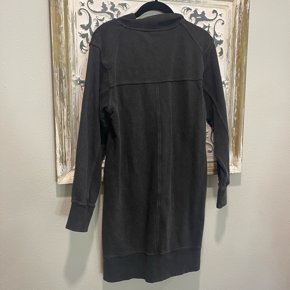 Daily Practice by Anthropologie Meru Sweatshirt Mini Dress in Black - NWT! - Picture 9 of 11